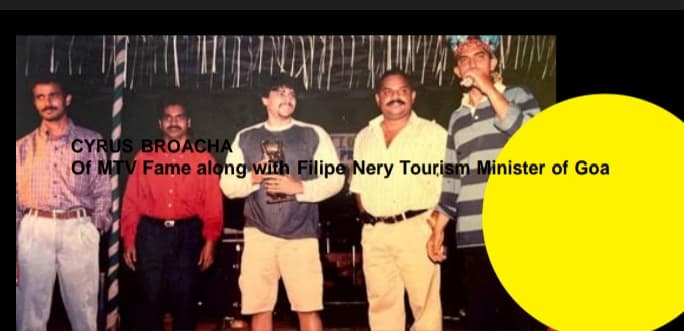 Cyrus Broacha — MTV with Tourism Minister Filipe Nery.