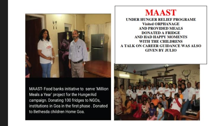 Bethesda Children Home — Donating 100 fridges to NGOs across Goa.